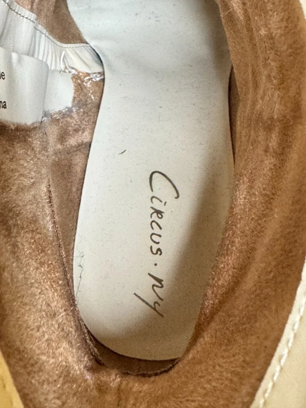 Sam Edelman Layla 2 Ivory Square Toe Block Heel Ankle Boots sz(9)Circus NY